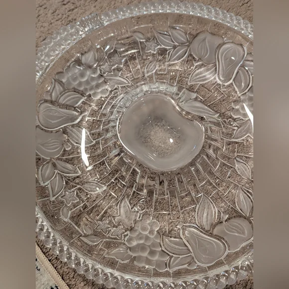 Stunning Vintage Gorham Crystal Apple/Fruit Platter -PERFECT CONDITION - Picture 6 of 6